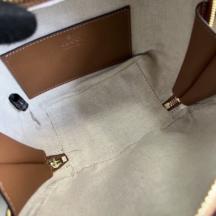 G*u*i blondie top handle bag brown ‎744434