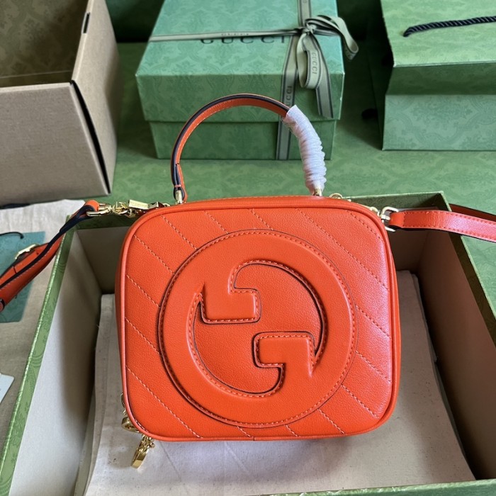 G*u*i blondie top handle bag orange ‎744434