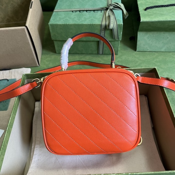 G*u*i blondie top handle bag orange 744434