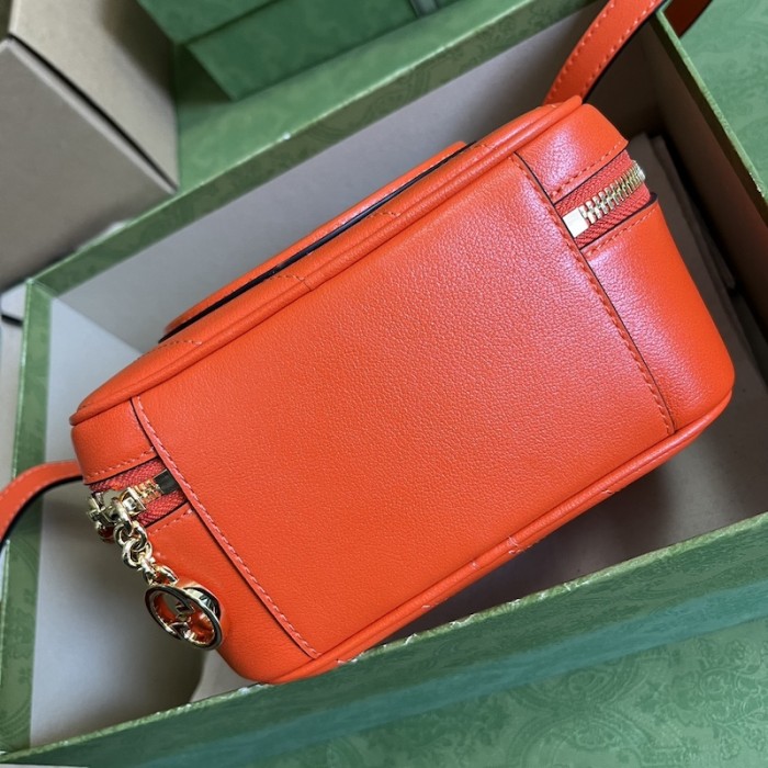 G*u*i blondie top handle bag orange 744434