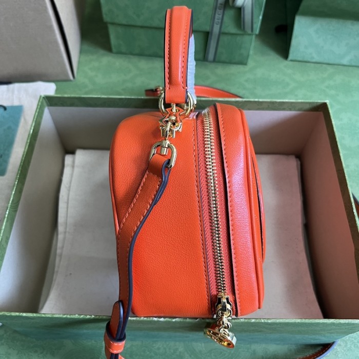 G*u*i blondie top handle bag orange 744434