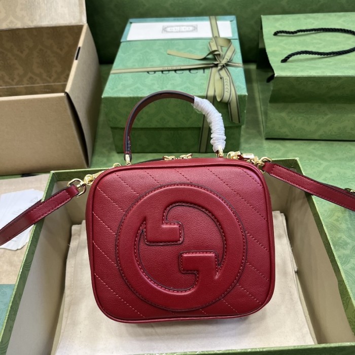 G*u*i blondie top handle bag red ‎744434