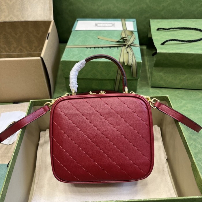 G*u*i blondie top handle bag red ‎744434