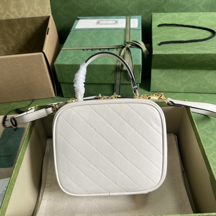 G*u*i blondie top handle bag white ‎744434