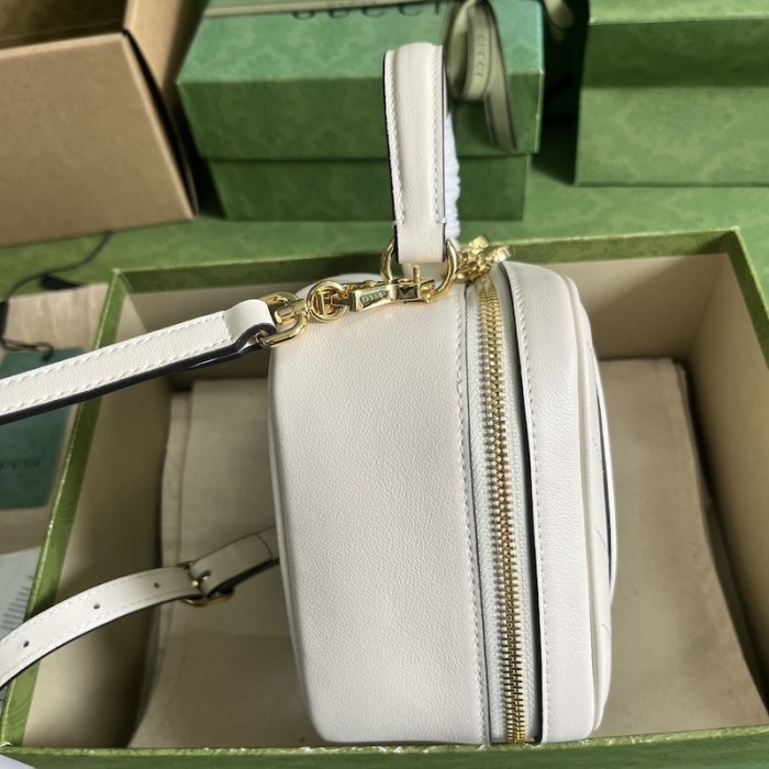 G*u*i blondie top handle bag white ‎744434