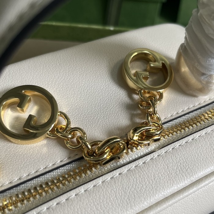 G*u*i blondie top handle bag white ‎744434