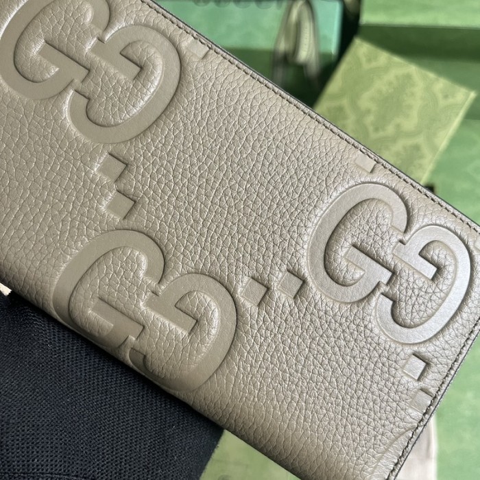 G*u*i jumbo gg continental wallet taupe 739484