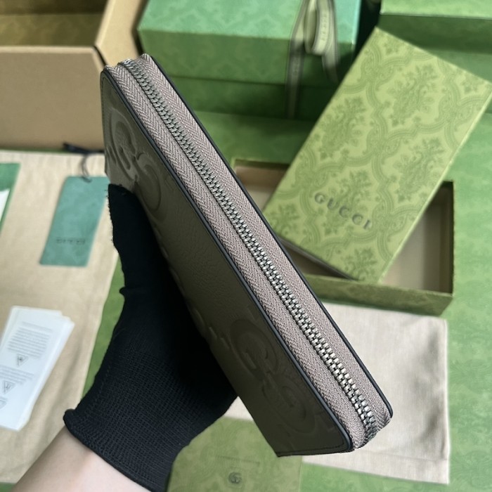 G*u*i jumbo gg continental wallet taupe 739484