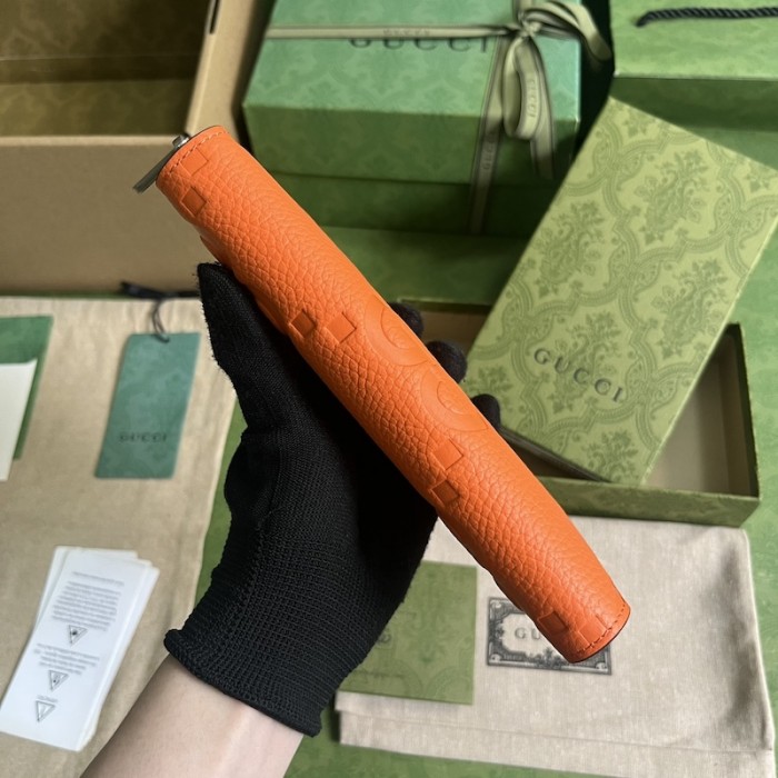 G*u*i jumbo gg continental wallet orange ‎739484