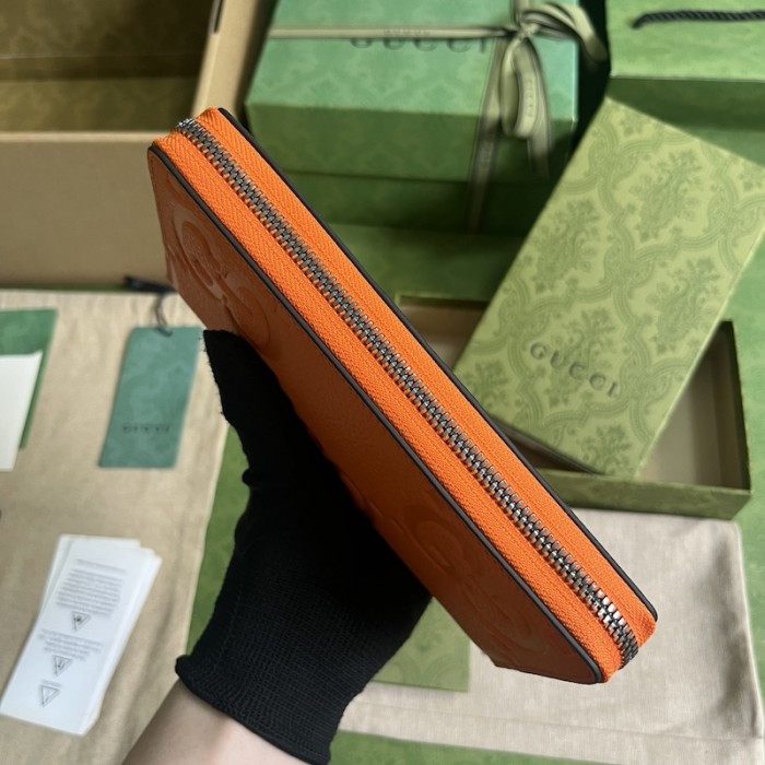 G*u*i jumbo gg continental wallet orange ‎739484