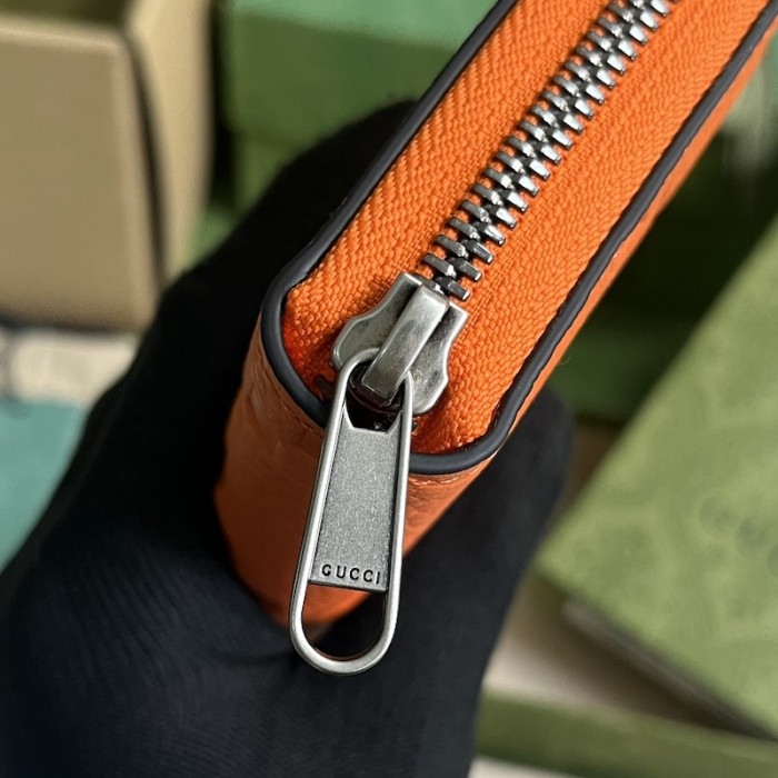 G*u*i jumbo gg continental wallet orange ‎739484