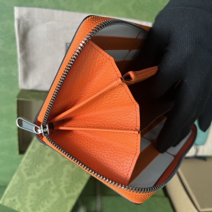 G*u*i jumbo gg continental wallet orange ‎739484