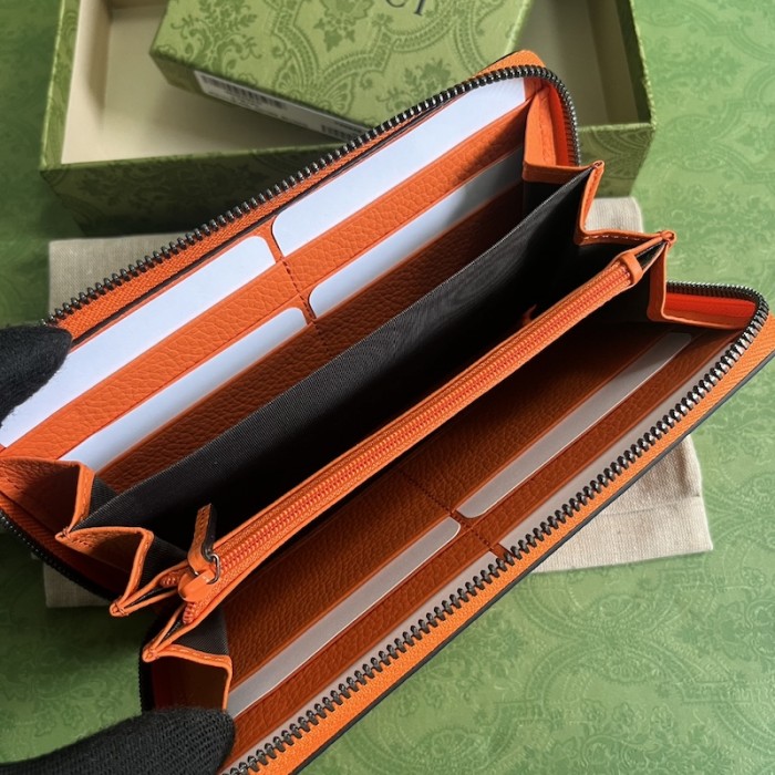 G*u*i jumbo gg continental wallet orange ‎739484