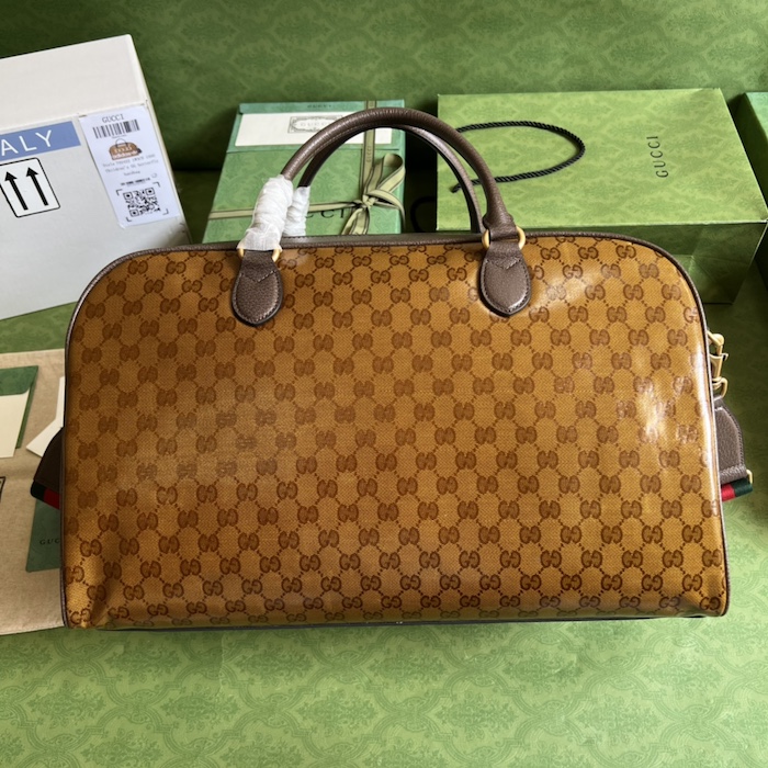 Ad*s x g*u*i large duffle bag 702422 brown