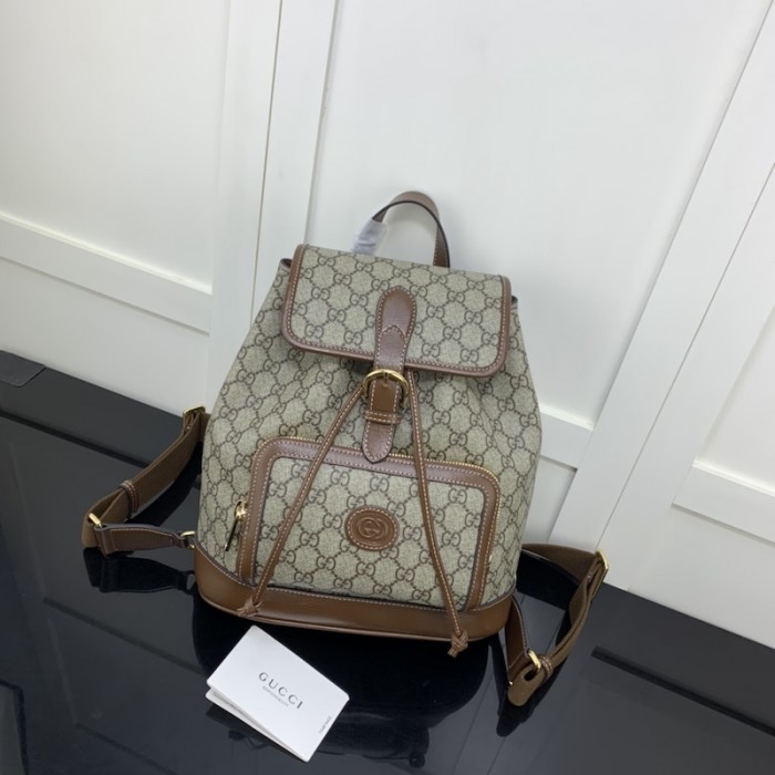G*u*i backpack with interlocking g ‎674147 brown