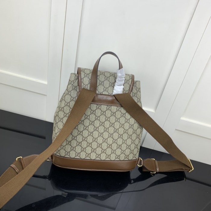 G*u*i backpack with interlocking g 674147 brown