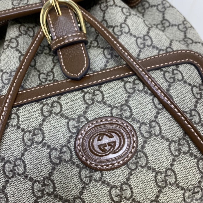 G*u*i backpack with interlocking g 674147 brown