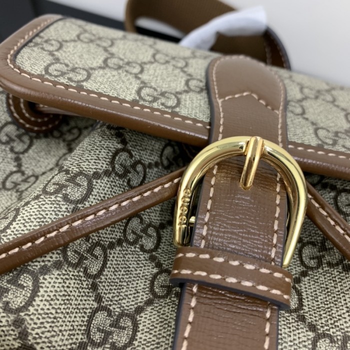 G*u*i backpack with interlocking g 674147 brown