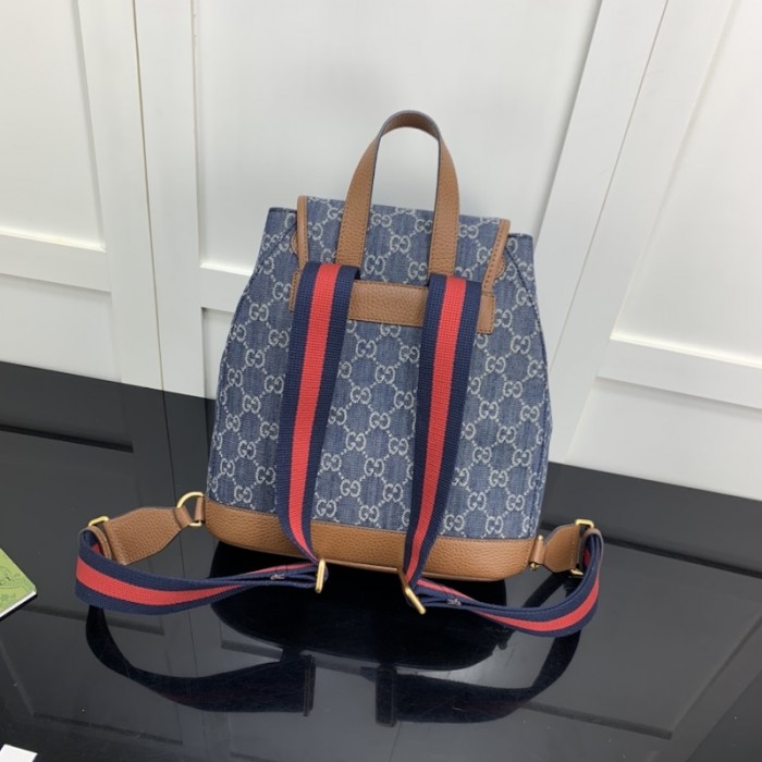 G*u*i backpack with interlocking g 674147 denim