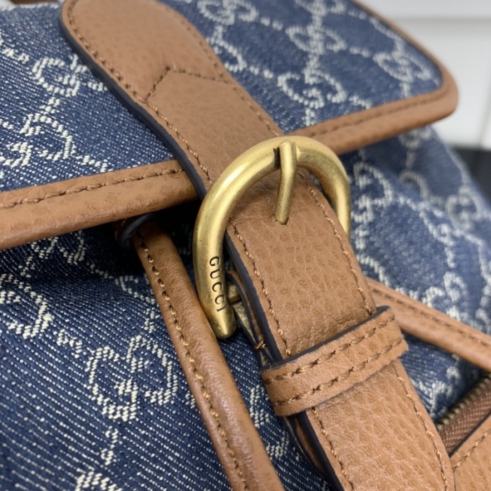 G*u*i backpack with interlocking g 674147 denim