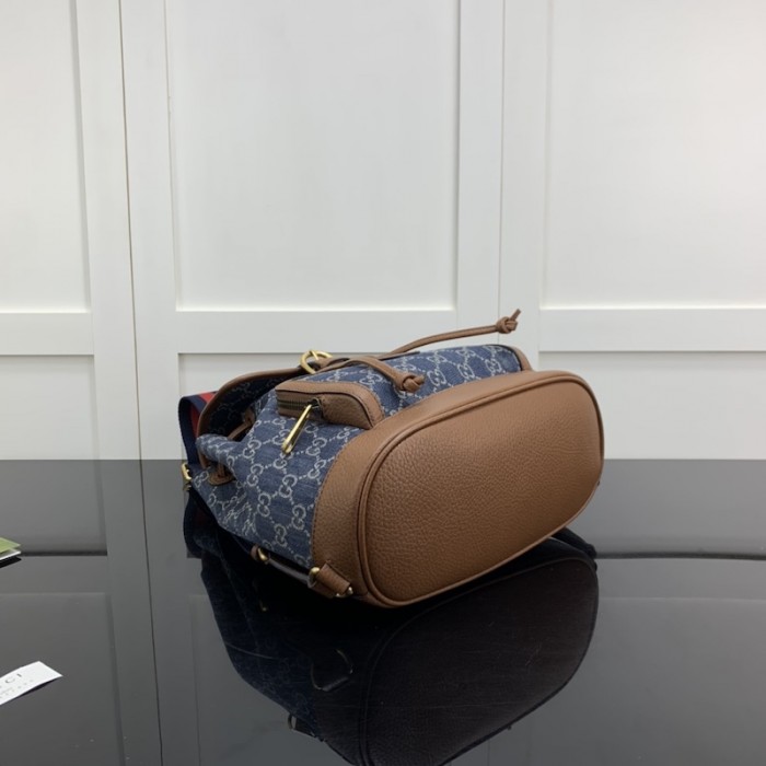 G*u*i backpack with interlocking g 674147 denim