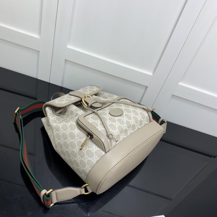 G*u*i backpack with interlocking g 674147 beige