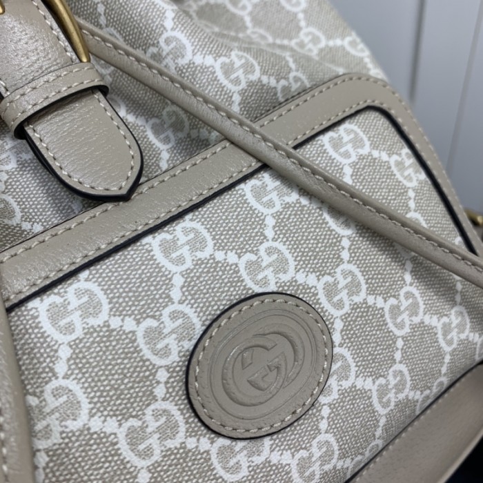 G*u*i backpack with interlocking g 674147 beige