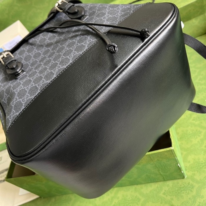 G*u*i medium backpack with interlocking g 696013 black