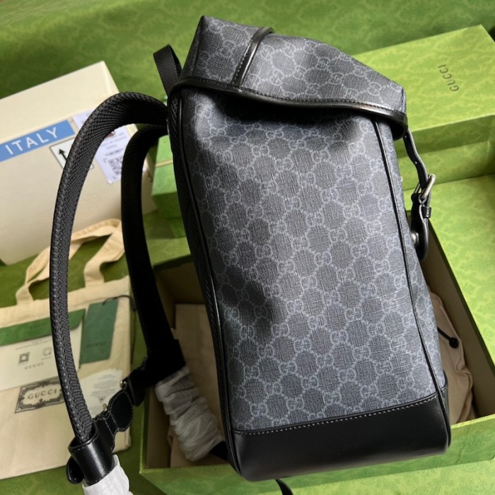 G*u*i medium backpack with interlocking g 696013 black
