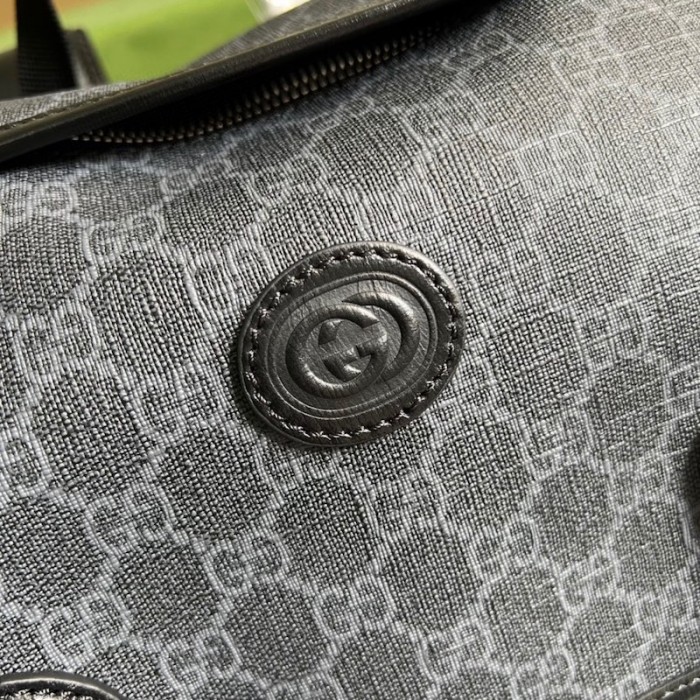 G*u*i medium backpack with interlocking g 696013 black