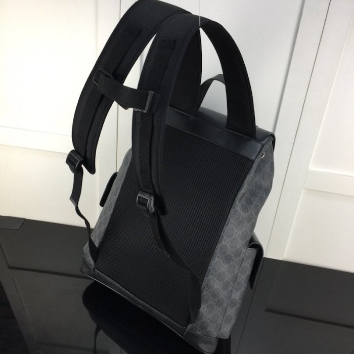 g*u*i gg black Sup*e backpack 495563