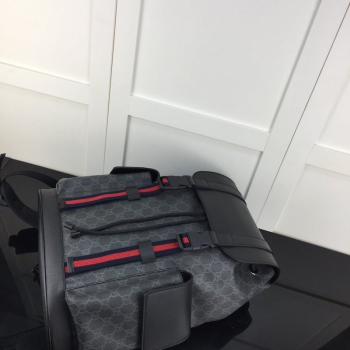 g*u*i gg black Sup*e backpack 495563
