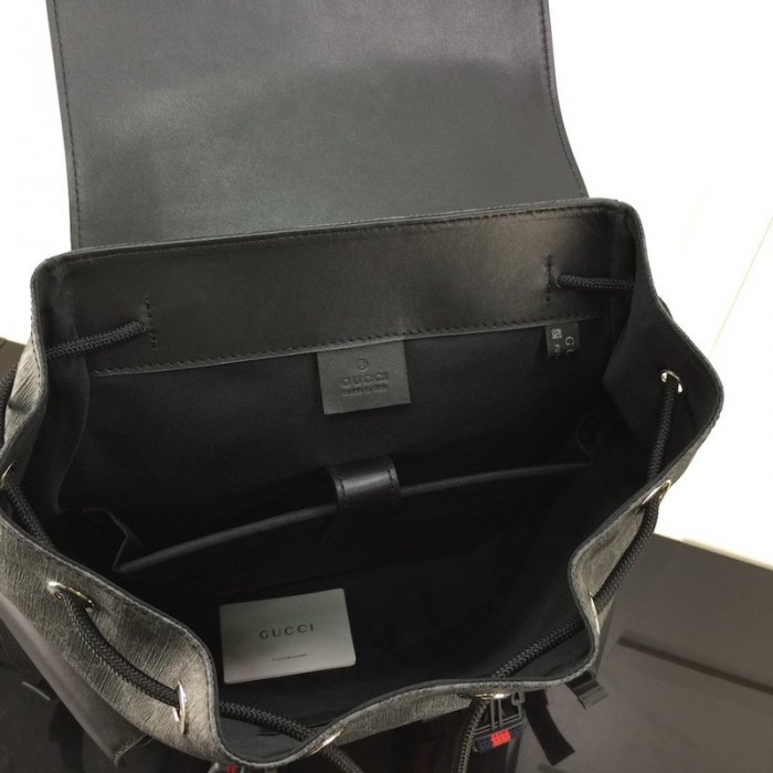 g*u*i gg black Sup*e backpack 495563