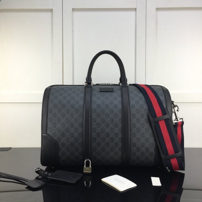 G*u*i gg black carry-on duffle bag 474131