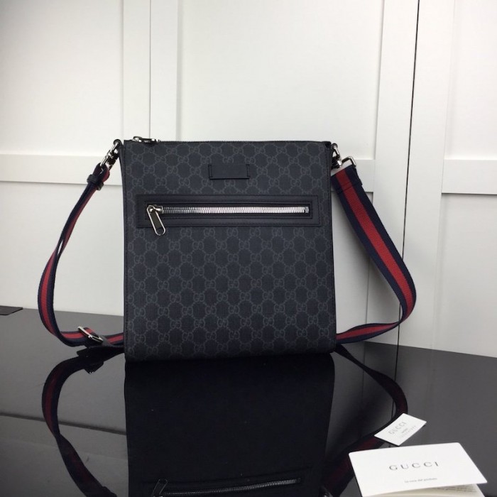 G*u*i gg black messenger bags 474137