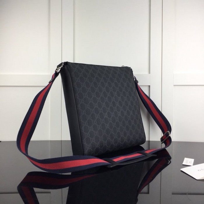 G*u*i gg black messenger bags 474137