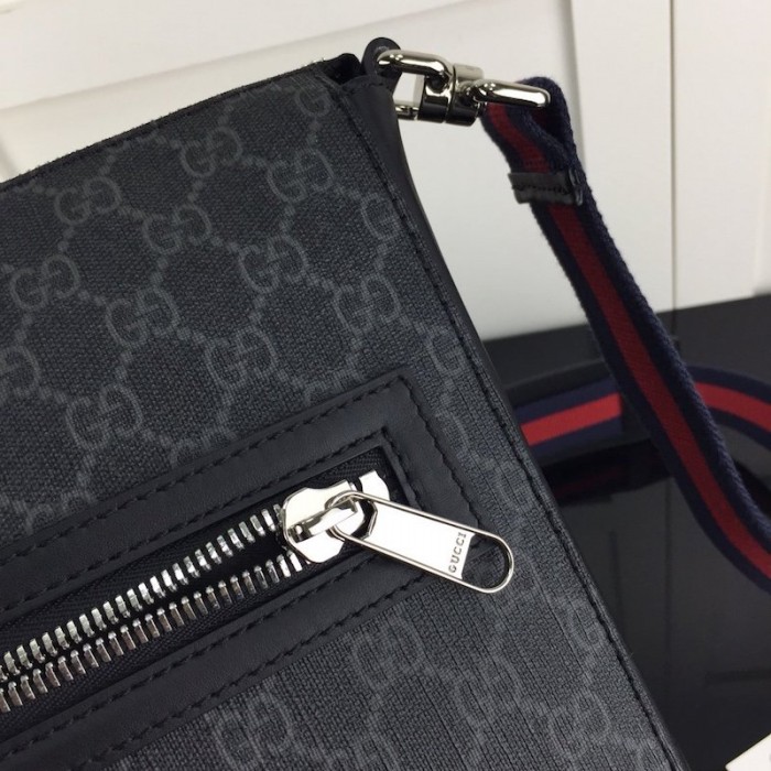 G*u*i gg black messenger bags 474137
