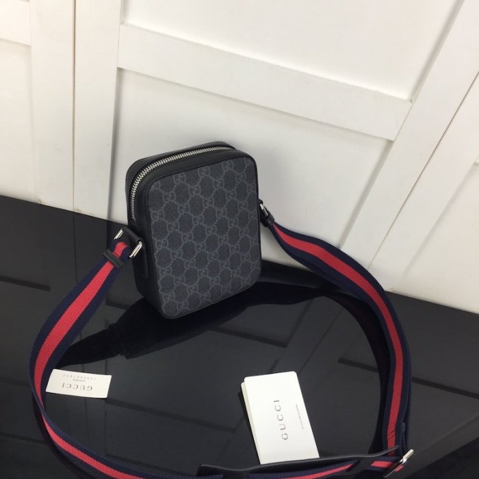 G*u*i gg black messenger bag ‎598103