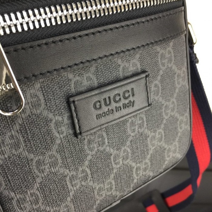 G*u*i gg black messenger bag ‎598103