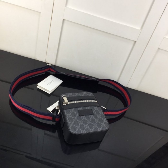 G*u*i gg black messenger bag ‎598103