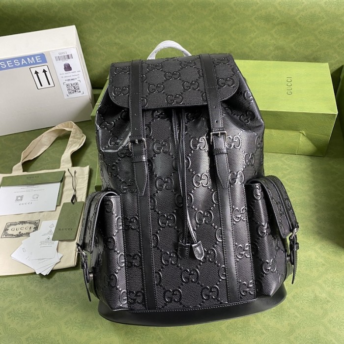 G*u*i gg embossed backpack black 625770