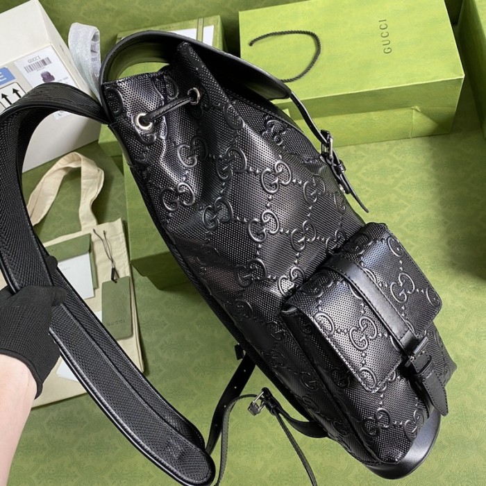 G*u*i gg embossed backpack black 625770
