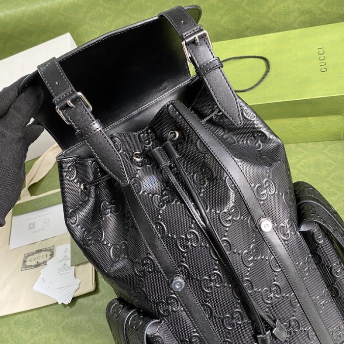G*u*i gg embossed backpack black 625770