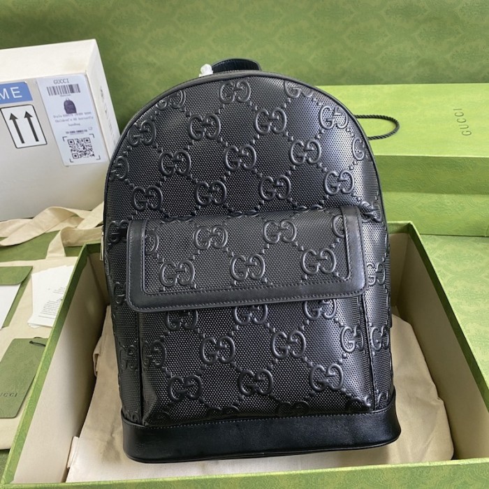 G*u*i gg embossed backpack black 658579