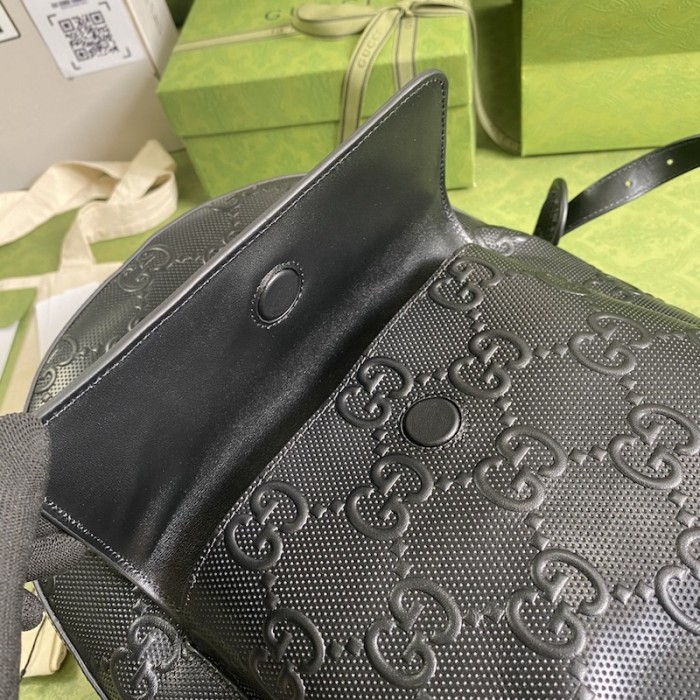G*u*i gg embossed backpack black 658579