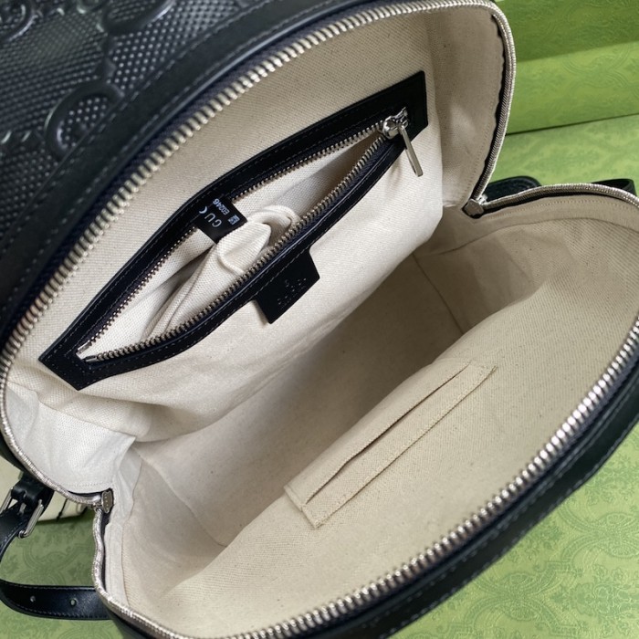 G*u*i gg embossed backpack black 658579