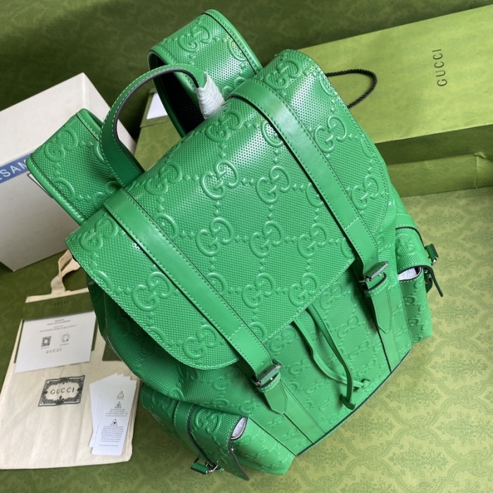 G*u*i gg embossed backpack green 625770