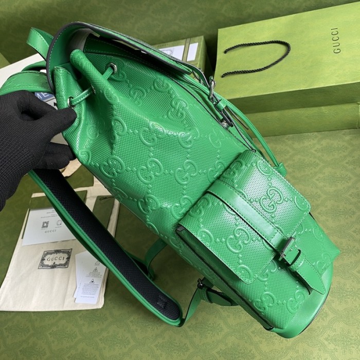 G*u*i gg embossed backpack green 625770
