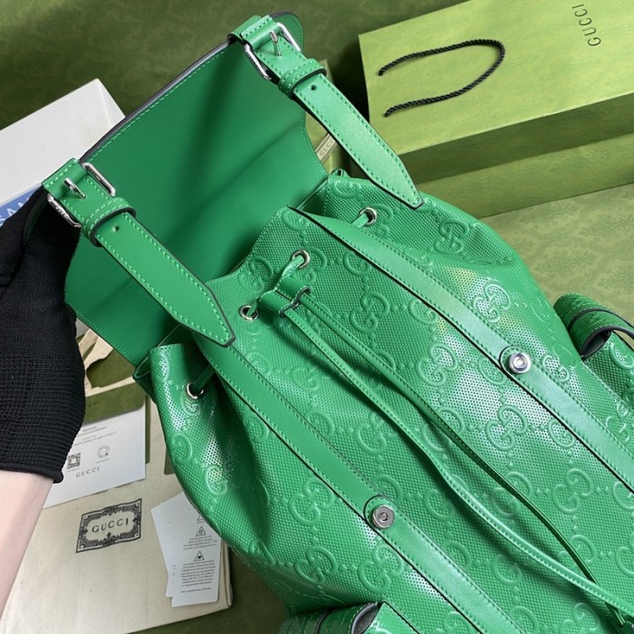 G*u*i gg embossed backpack green 625770