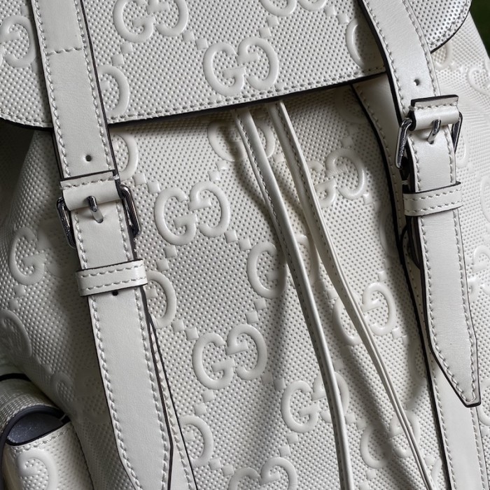 G*u*i gg embossed backpack white 625770